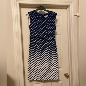 Shelby & Palmer  white blue dress